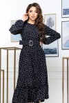 Ошатна весняна сукня 849-01 чорного кольору