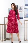 Ошатна весняна сукня 848-01 бордового кольору
