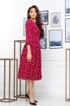 Ошатна весняна сукня 848-01 бордового кольору