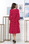 Нарядное весеннее платье 848-01 бордового цвета