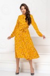Нарядное весеннее платье 850-02 желтого цвета