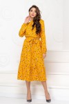 Нарядное весеннее платье 850-02 желтого цвета