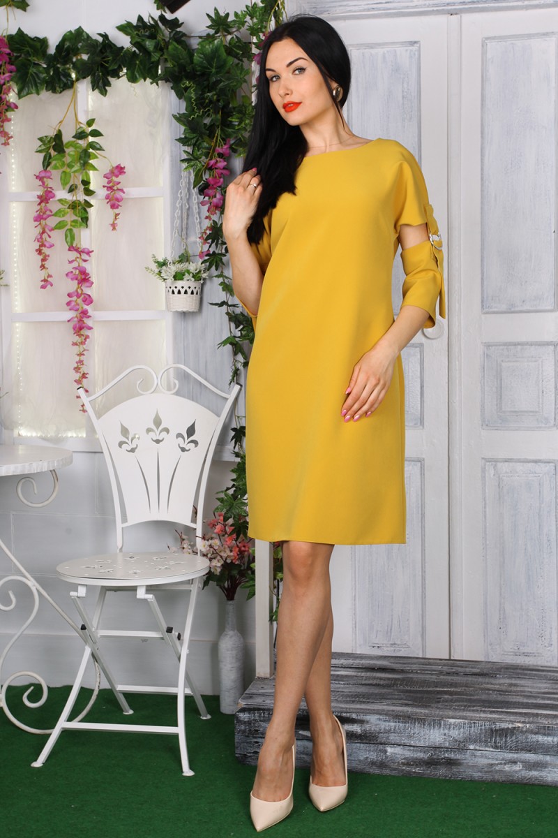 Платье 776-04 цвет желтый